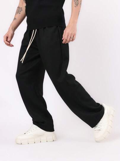 Wide Leg Men Sweatpants With Side Pockets｜Sumwon