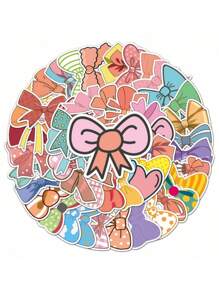 50 miếng dán hình nơ dễ thương theo phong cách graffiti, hoạt hình anime Guka dành cho trẻ em, hình dán graffiti tình yêu thời trang, chống thấm nước, thích hợp dán lên laptop, bình nước, ván trượt, điện thoại di động. - Nhiều màu - Xem 6