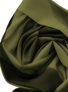 Franclia Große Größen Vorne Gebundener Allover Muster Rock, Lässiger Alltags Damen Rock