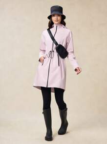 OutZeal Women Outdoor Rain Coat With Collapsible Waist For Hiking