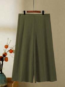 Set de 2 Piezas Textura de Lino, Minimalista y Elegante, Apto para Verano - Verde militar - Ver 5