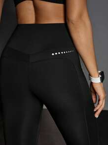 Easify SHEIN Sport Leggings de yoga con bolsillos para mujer, mallas deportivas casuales