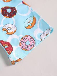 Tween Boy Donut Printed Short Sleeve Top And Shorts Swimsuit Set - Multicolor - View 5