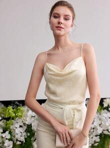 MOTF PREMIUM 真丝提花吊带背心