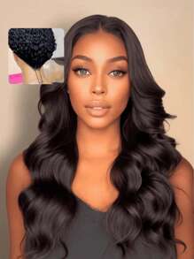 Wear Go EasiContour V Part Hair Wig‎ Natural Color Body Wave Wigs For Women Upgraded V Part Wig With Elastic Drawstring 100% Human Hair Minimal Leave Out Glueless Wig - SNatural - View 2