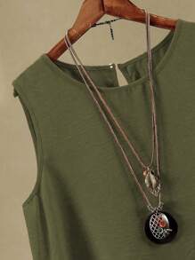 Set de 2 Piezas Textura de Lino, Minimalista y Elegante, Apto para Verano - Verde militar - Ver 4