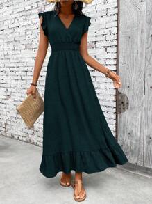 SHEIN Clasi Abito lungo da donna casuale e minimale, con vita stretta