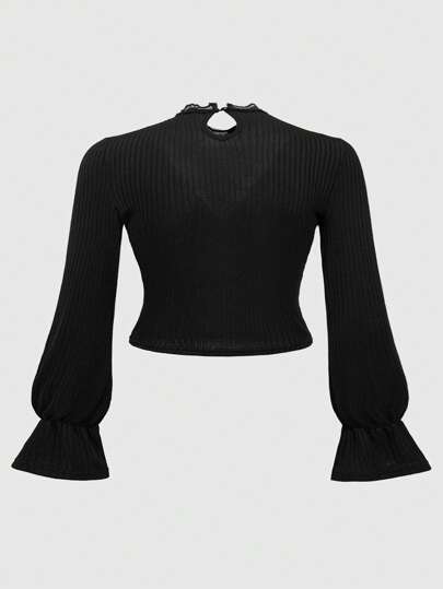 Goth Camiseta de manga farol con estampado de patchwork de patrón de piel de serpiente de estilo gótico talla grande
