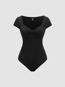 Sweetra 1 pieza Body de moda minimalista apropiado para el verano