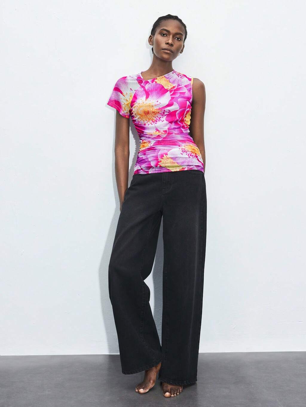 SHEIN Maija 2025 Primavera/Estate Nuova Camicetta Casual da Donna con Stampa Floreale All-Over