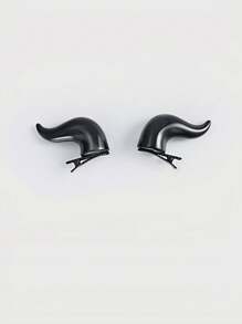 ROMWE Goth 1 对万圣节黑魔角发夹，适合舞台装饰、节日和派对