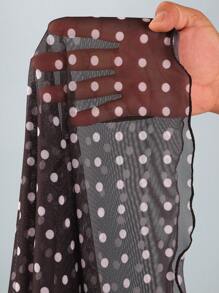 Bonvoyette 春假女士纯色吊带性感派对泳装，黑白圆点印花三件套比基尼套装，沙滩装，采用透气面料制成 - 黑與白 - 查看 8