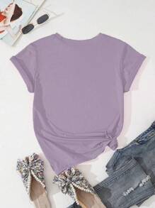 SHEIN LUNE Maglietta oversize stampata con la scritta "La gentilezza è gratis"