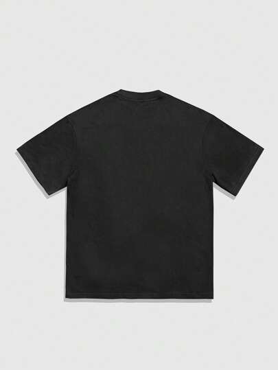 Men's Casual Anime Character Print Round Neck Short Sleeve T-Shirt