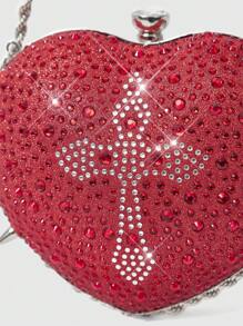 ROMWE Goth Fashionable Party Glitter Heart Handbag