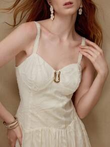 MOTF PREMIUM FLOWY GATHERED CAMI DRESS - Apricot - View 7