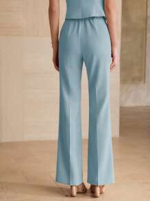 MOTF PREMIUM FLORAL EMBROIDERY FLARE LEG PANTS