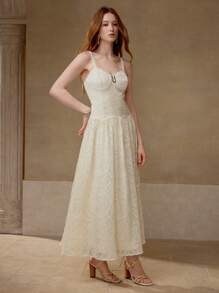 MOTF PREMIUM FLOWY GATHERED CAMI DRESS - Apricot - View 5