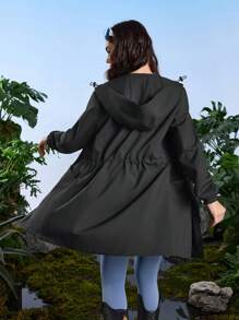In My Nature In My Nature Women's Solid Long Sleeve Zip-Up Hooded Outdoor Jacket With Pockets Hiking Women Clothes
