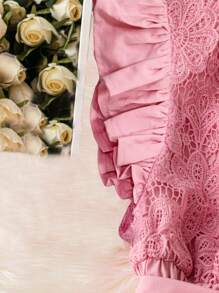 SHEIN Clasi 女士梭织优雅节日夏装 - 粉色 - 查看 4