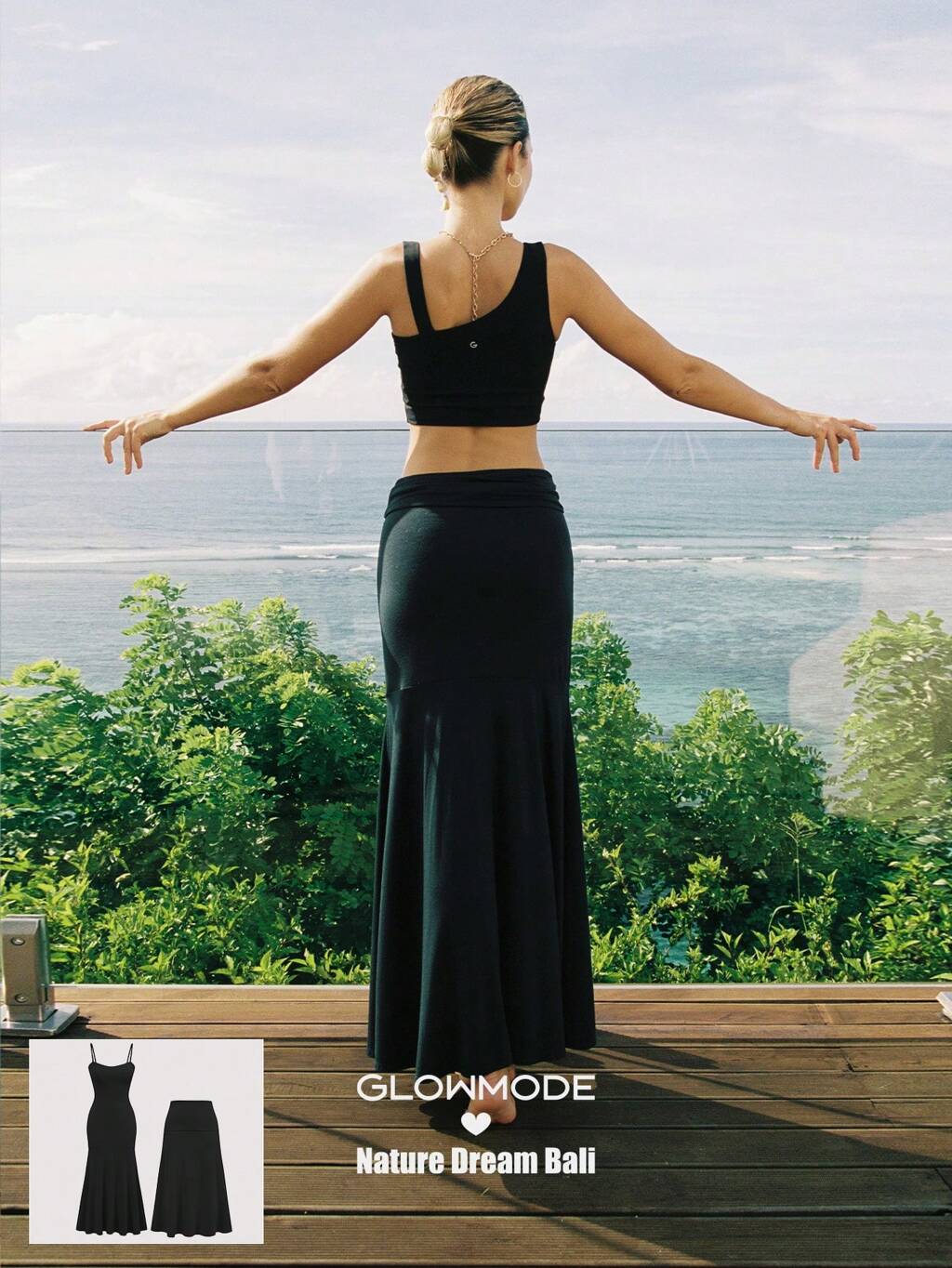 Vestido/falda maxi con correas extraíbles, de modal suave y cómodo, estilo Bali, tipo playa/vacaciones, para uso diario y casual, con copas extraíbles