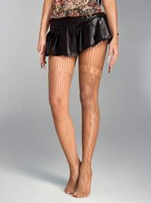 ROMWE Grunge Punk Women's Stockings/Pantyhose/Bottom Socks/Tights - Brown - View 1