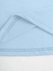 INAWLY 大码女式蝴蝶结印花圆领短袖休闲宽松 T 恤 - 彩色 - 查看 4