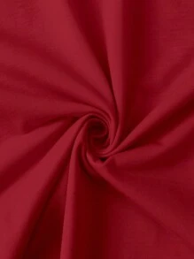 INAWLY 女士休闲宽松蝴蝶印花短袖圆领 T 恤 - 紅色 - 查看 5