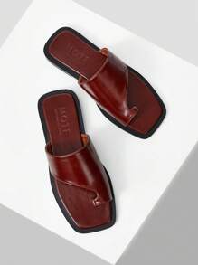 MOTF PREMIUM COMFORTABLE CASUAL FLAT SANDALS SLIP-ON MULE SLIPPERS FOR DAILY WEAR SUMMER SHOES - Brown - View 4