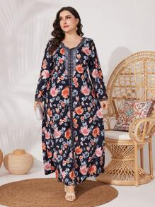Al Najma Váy Maxi Tay Dài Abaya Cỡ Lớn, Tối Giản & Thời Trang Cho Mùa Hè - Nhiều màu - Xem 6