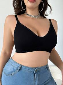 SHEIN 2pcs/Set Seamless Plus Size Bra & Wirefree Bra - Multicolor - View 6