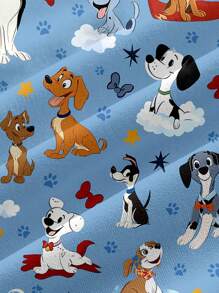 PopScrub Ropa de trabajo de talla grande con diseño minimalista de perro de dibujos animados