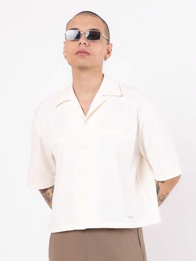 SUMWON Textured Resort Short Sleeve Button Down Shirt Vacation Beach Casual Summer Cuban Collar Lightweight Breathable Classic Fashion Camp Shirt