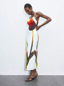 Maija 2025 Spring & Summer New Casual Fashion Vacation Comfortable Women Floral Print Spaghetti Strap Dress - Multicolor - View 6