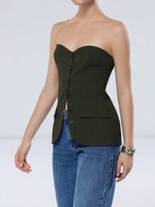 Aveloria Modichic Elegant Sweetheart Neck Ruffle Trim Asymmetric Hem Camisole Top For Women, Suitable For Work