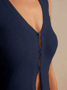 Poéselle Women's Summer Casual Solid Color Sleeveless Knit Top In Fall/Winter