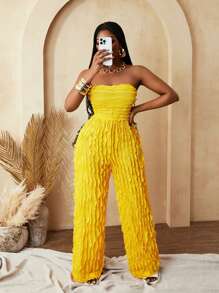 BamGleam Mono transparente sexy con pliegues de dibujo mecánico para mujer