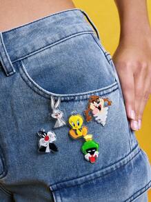 LOONEY TUNES X SHEIN 5 pièces/set Broches pin badge en acrylique mignon avec motifs de dessins animés