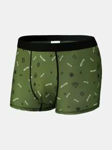Set de 3 bóxers tipo brief casuales con estampado de letras para hombres - Multicolor - Ver 5