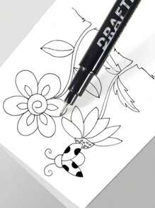 SHEIN 6pcs/9pcs/12pcs Waterproof Quick-Drying Technical Drawing Pens Set For Sketching, Cartooning, Graphic Design And Handwriting