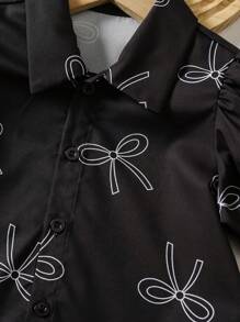 Elladie kids 年轻女孩的简约时尚短袖衬衫，适合夏季 - 彩色 - 查看 5