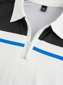 Manfinity Homme Men's Polo Shirt Long Sleeve, Casual & Fashionable, Suitable For Summer