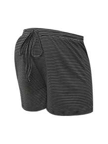 SHEIN 2pcs/Set Maternity Casual Striped Comfy Shorts, Summer - Multicolor - View 6