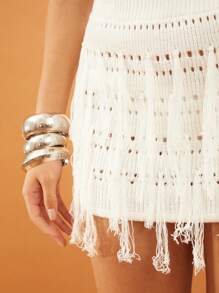 NYA SZN Falda de punto de ganchillo de longitud mini para verano, elegante para festivales de música, vacaciones, primavera, brunch, playa y eventos de boda, atuendo de playa occidental para mujeres