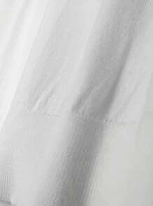 Manfinity Homme 男士纯色圆领短袖休闲上衣 - 白色 - 查看 7