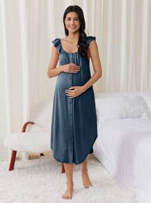 SHEIN Hebammen Krankenhauskleid für Geburt und Entbindung