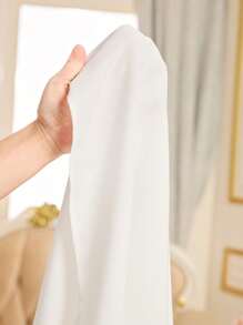 Teen Girl Elegant 3D Butterfly Decor Mesh Patchwork Puff Sleeve Dress - White - View 6