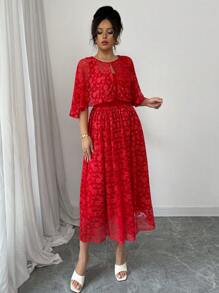 Calvaya Vestido de verano elegante y romántico para vacaciones de mujer