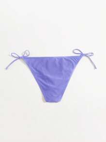 SHEIN Swim Bottom de bikini con nudo de unicolor para playa y vacaciones