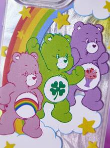 SHEIN X Care Bears Fashionable Cute Bear Print Phone Case, Compatible With Iphone, - Multicolor - View 9